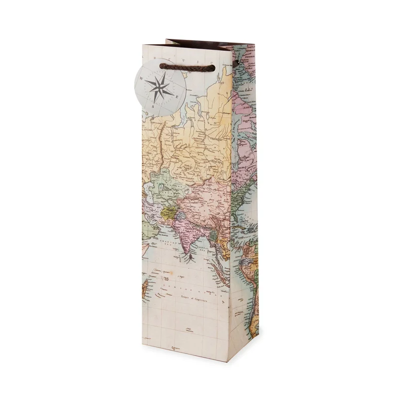 Vintage World Map Gift Bag